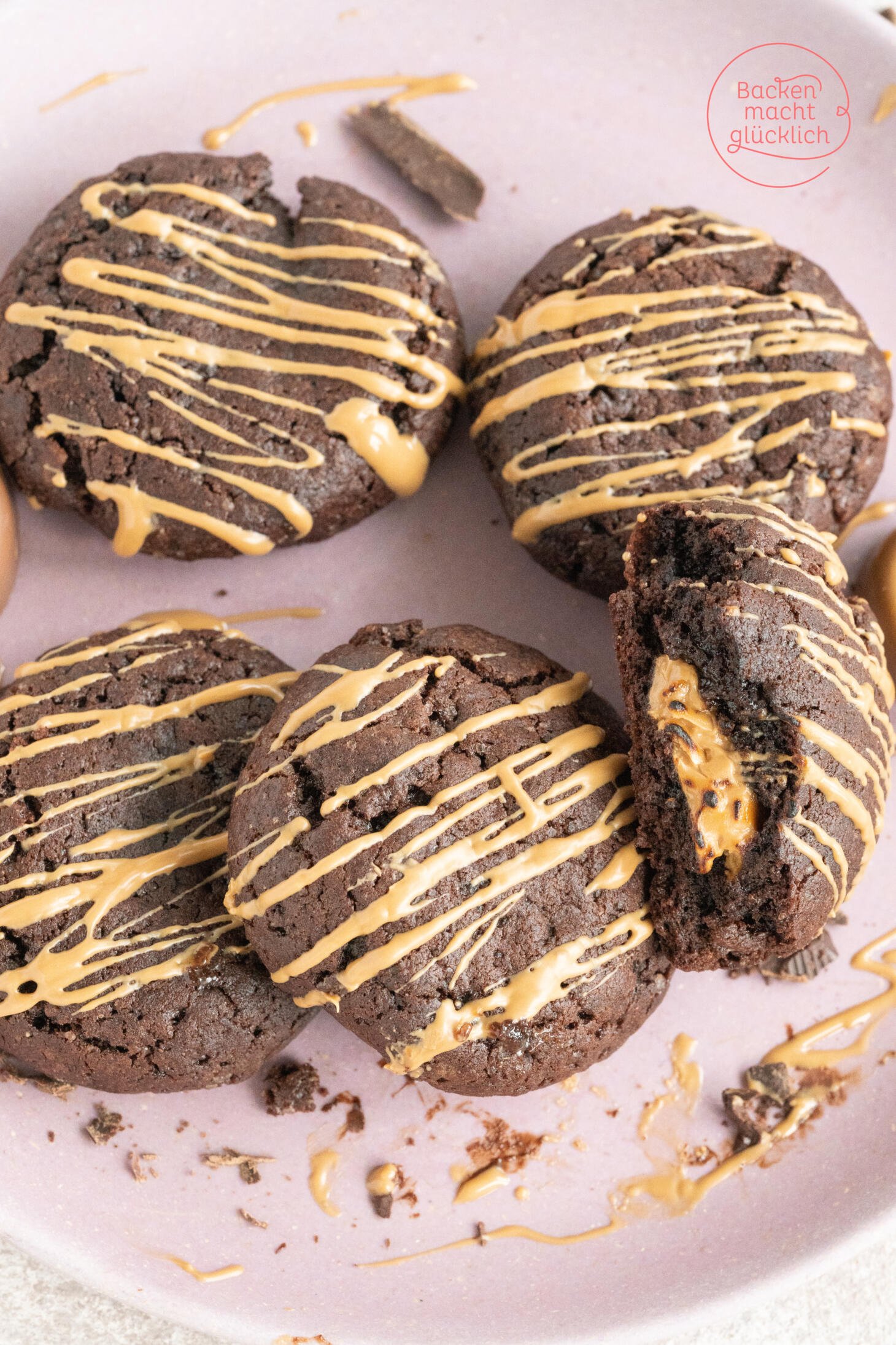 Schoko-Cookies mit Karamellkern | Backen macht glücklich