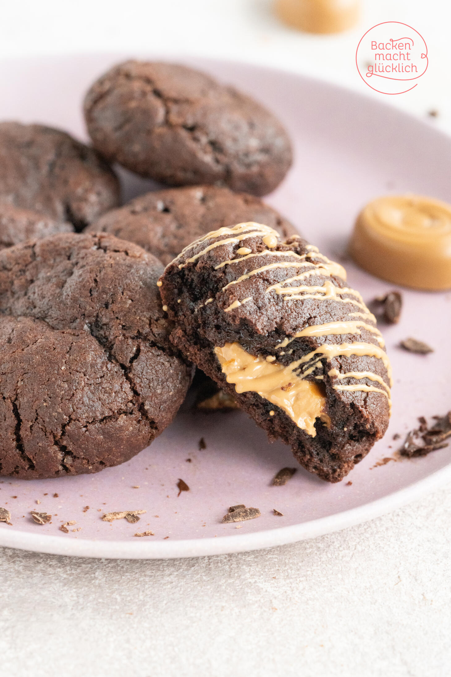 Schoko-Cookies mit Karamellkern | Backen macht glücklich