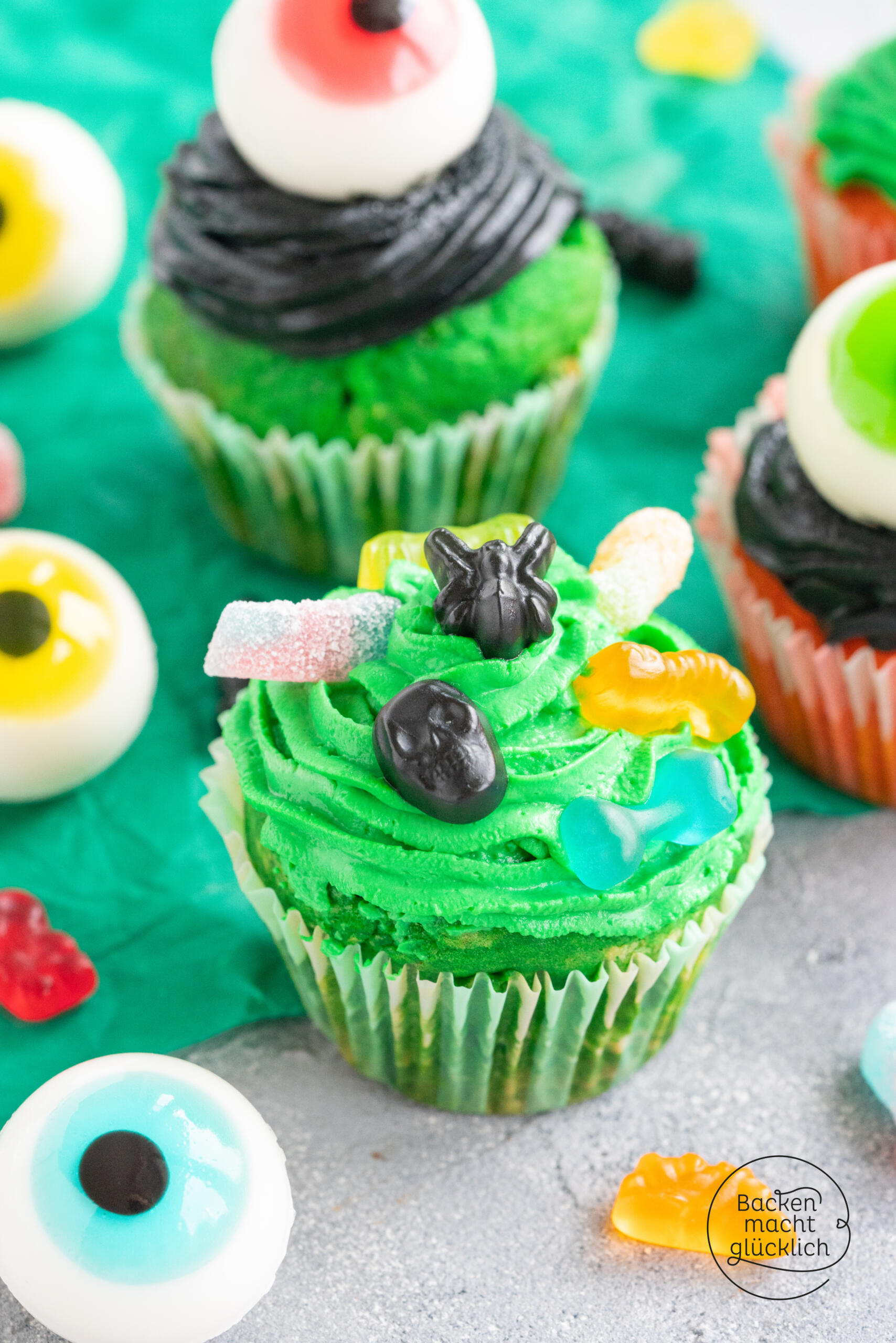 Einfache Halloween Cupcakes