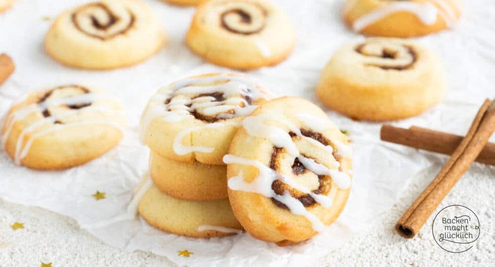 Zimtschnecken-Plätzchen | Backen macht glücklich