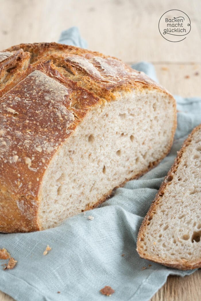 Brot Backen Mit Sauerteig Extrakt Ohne Hefe Sauerteig-Bauernbrot ohne Hefe