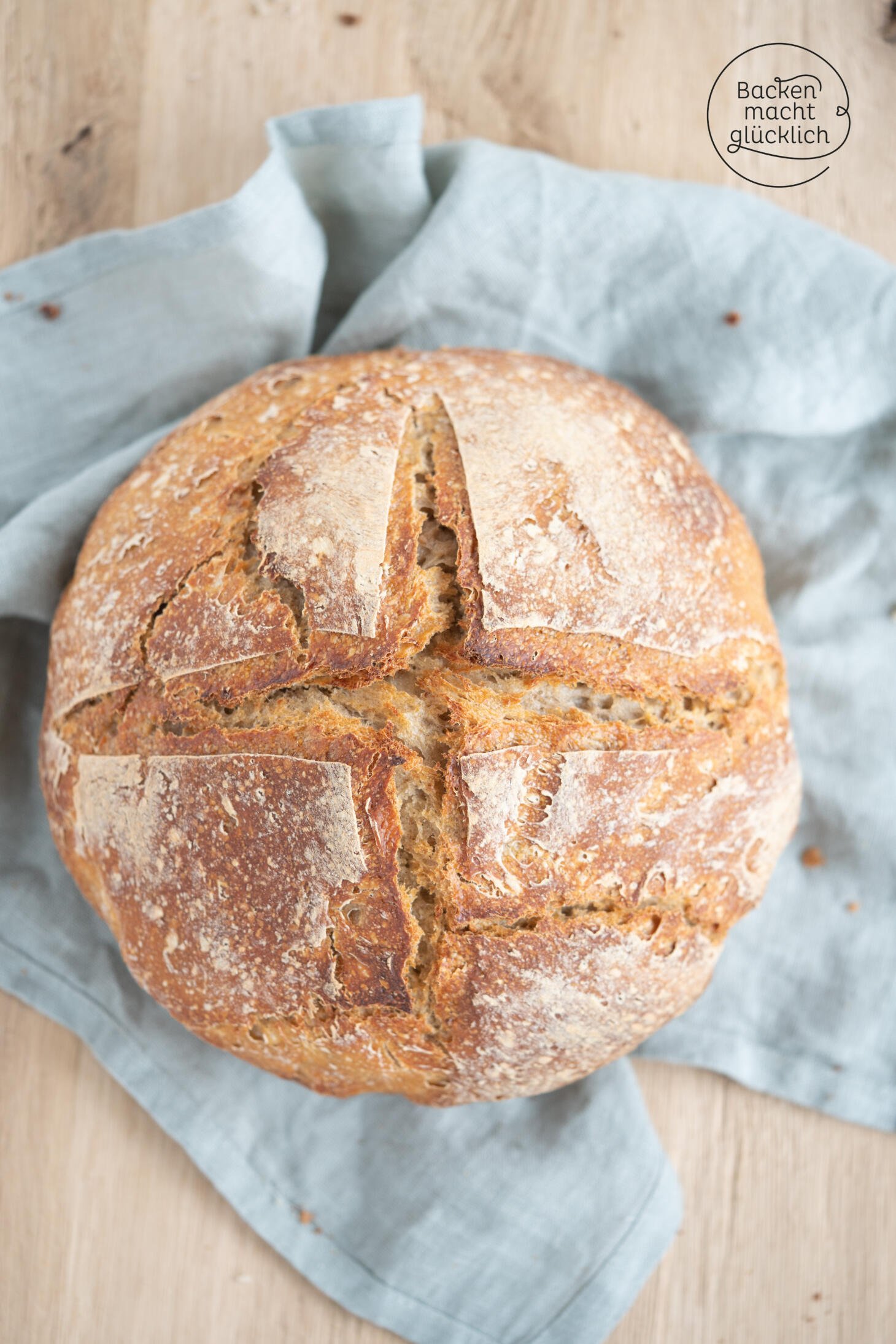 Brot Backen Mit Sauerteig Extrakt Ohne Hefe Sauerteig-Bauernbrot ohne Hefe | Backen macht glücklich