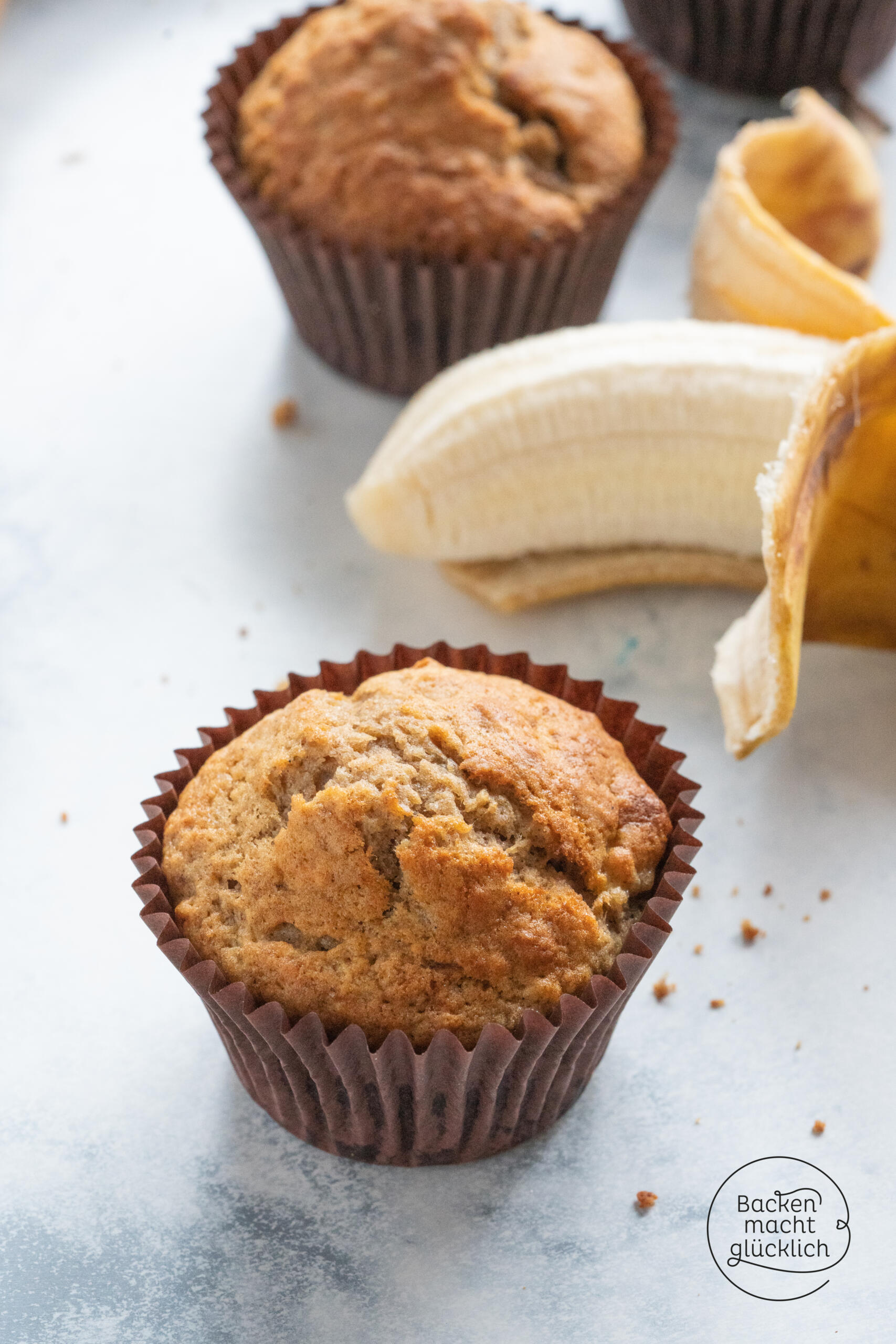 Einfache saftige Bananenmuffins