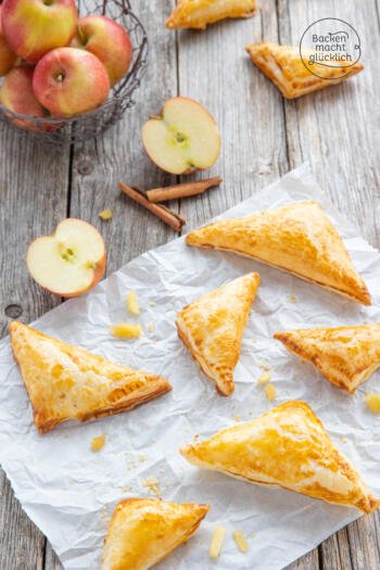 Einfache, schnelle Apfeltaschen | Backen macht glücklich