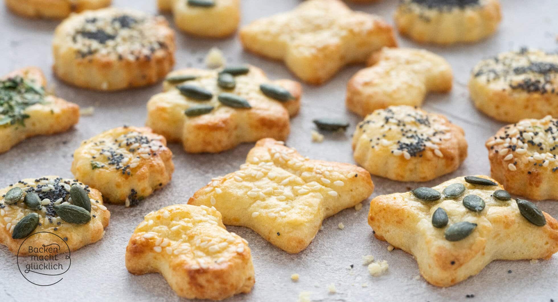 Herzhafte Käseplätzchen | Backen macht glücklich