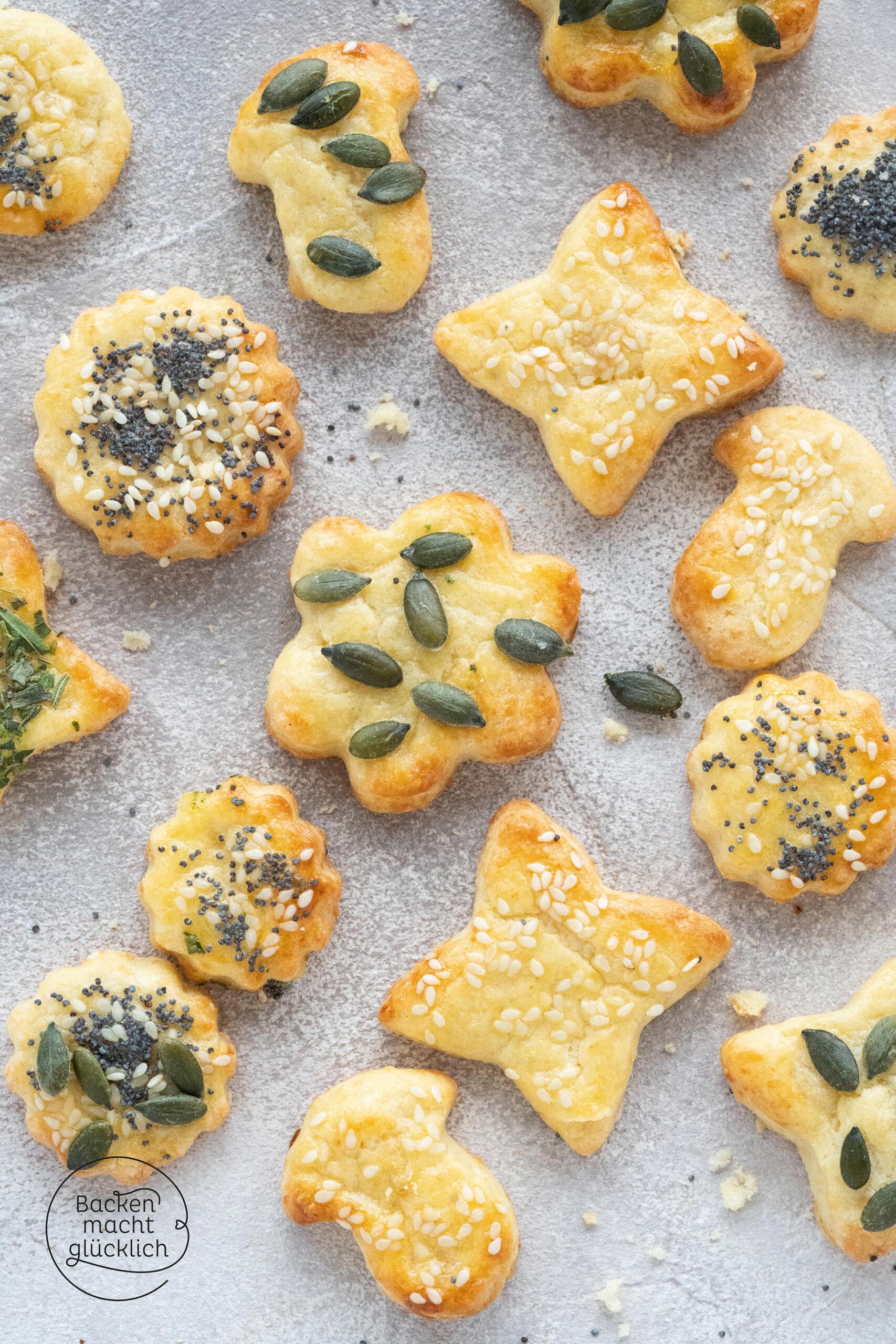 Herzhafte Käseplätzchen | Backen macht glücklich