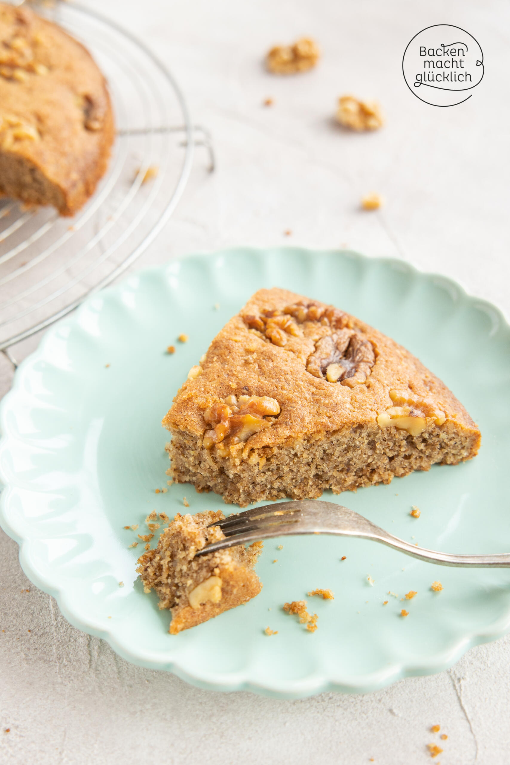 feiner saftiger kuchen walnüssen