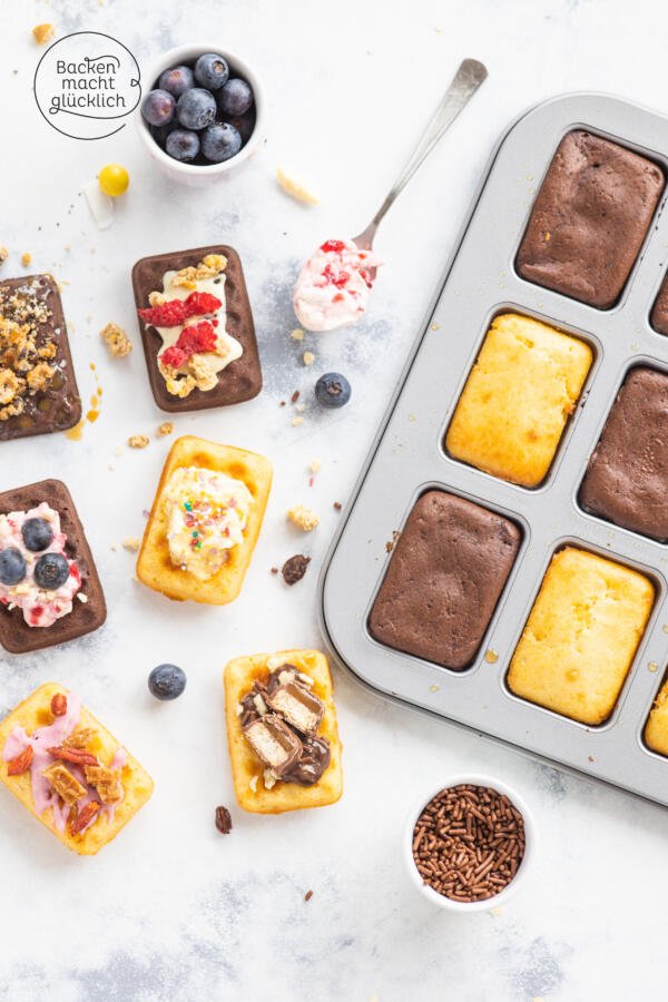 Mini Waffeln dekorieren