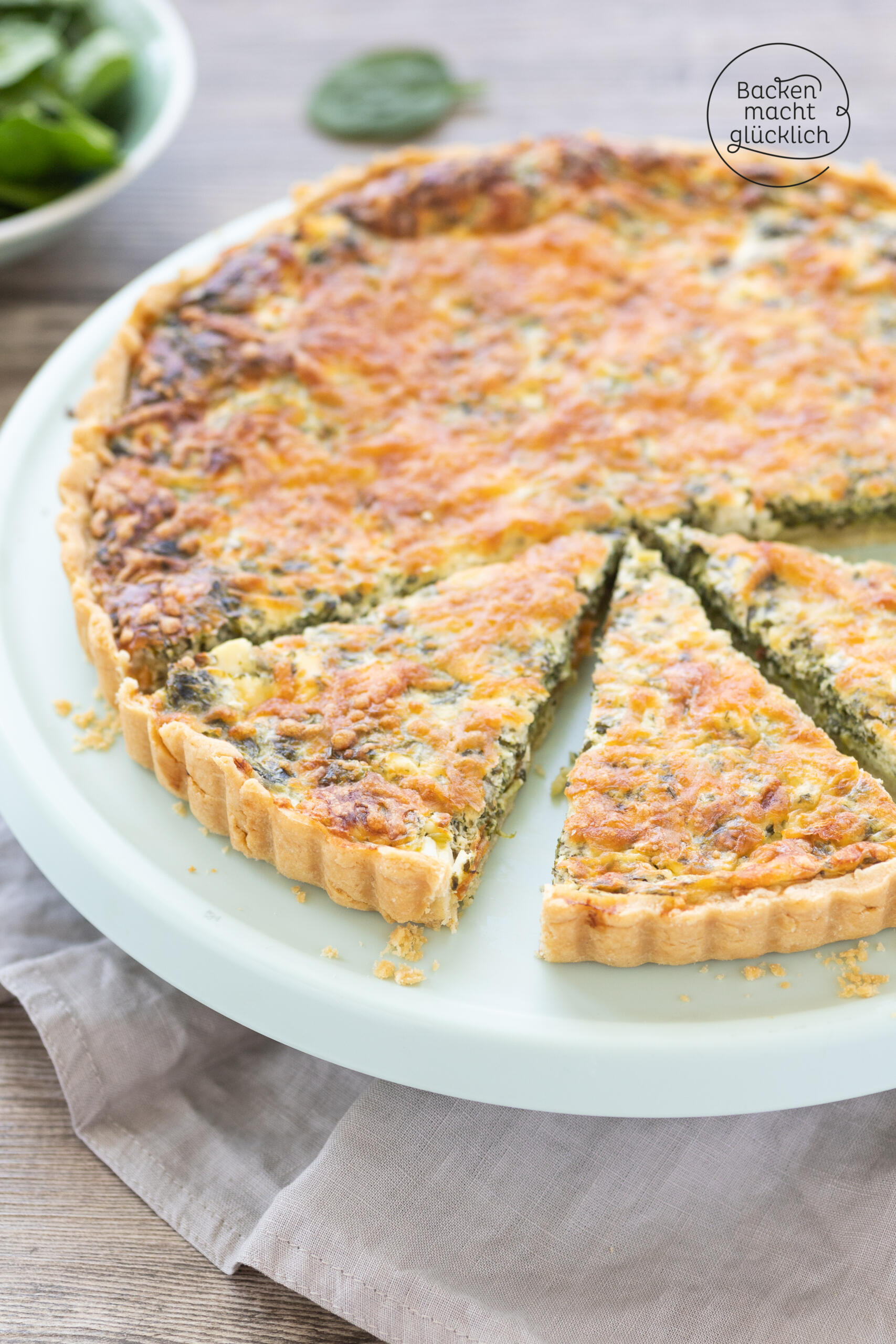 Spinatquiche mit Feta