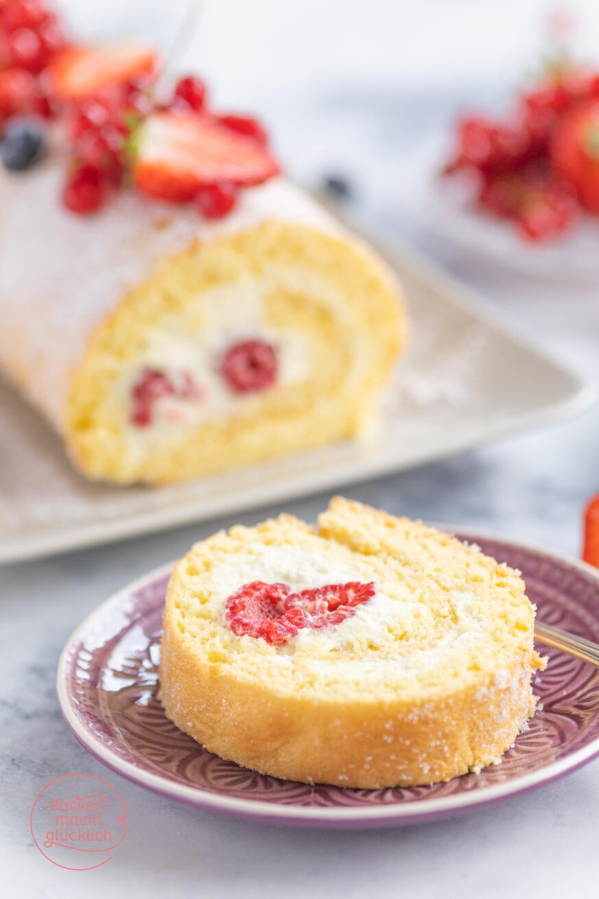 Gelingsicheres Biskuitrolle-Grundrezept | Backen macht glücklich