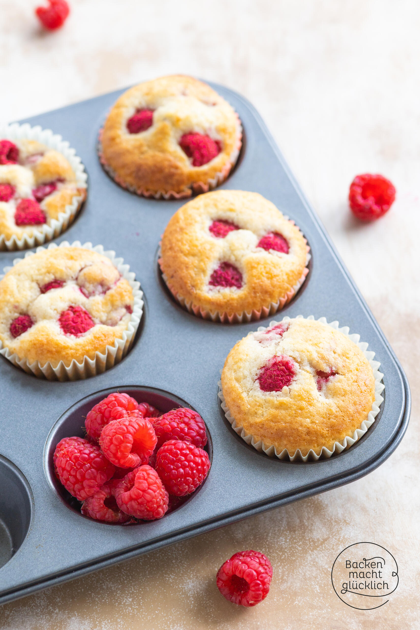 Himbeermuffins mit Buttermilch