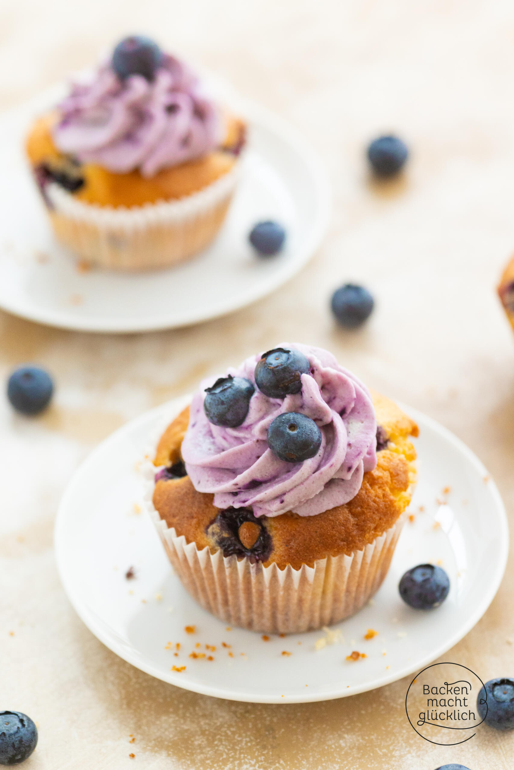 Cupcakes mit Heidelbeeren