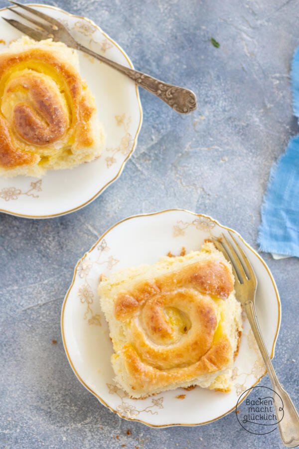 Schneckenkuchen mit Pudding