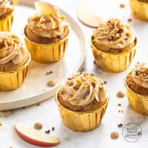 Apfel-Karamell-Cupcakes