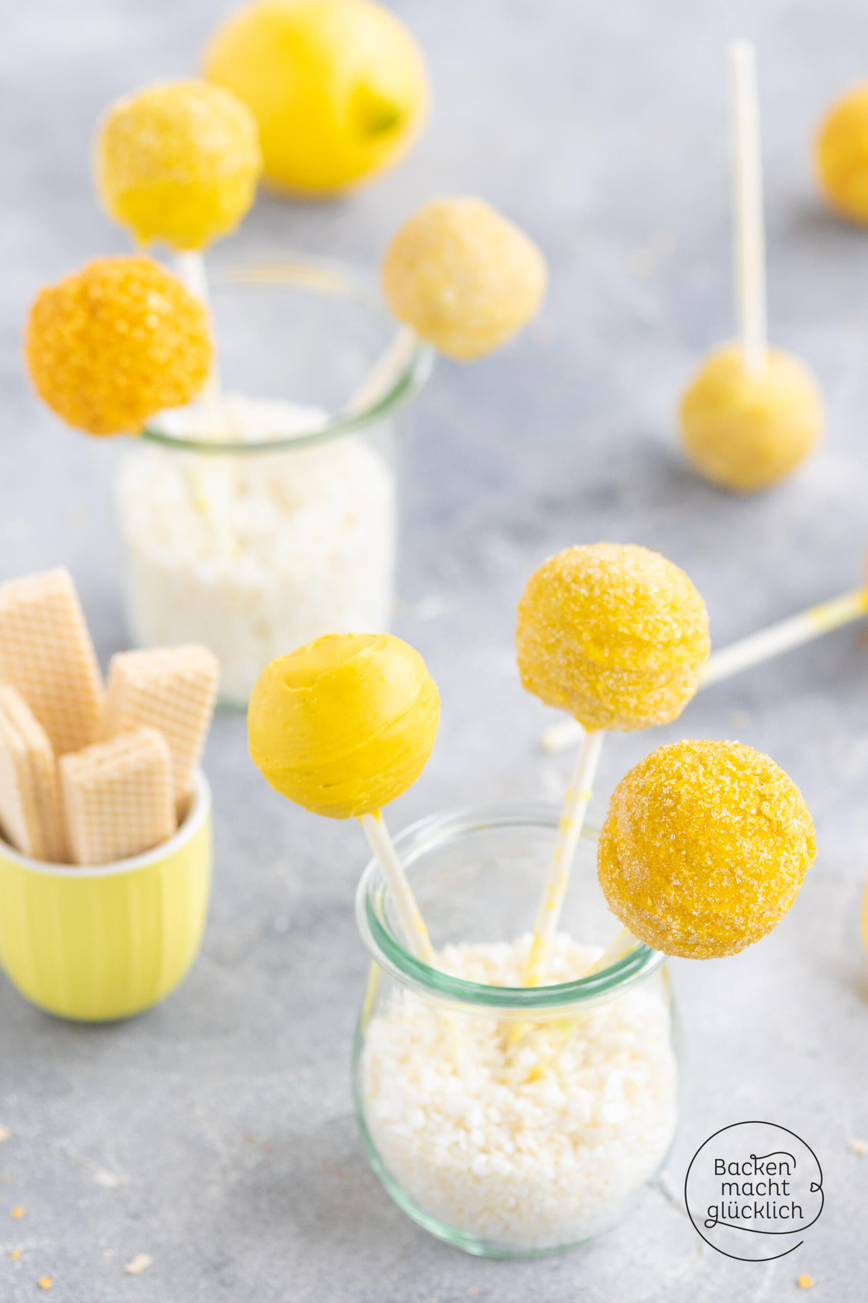 Cake Pops Zitrone ohne Backen