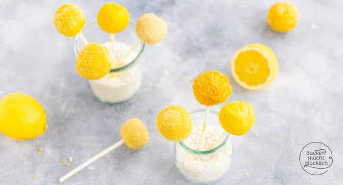 Zitronen Cake Pops