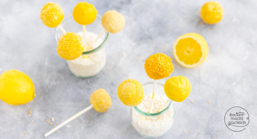 Zitronen Cake Pops ohne Backen