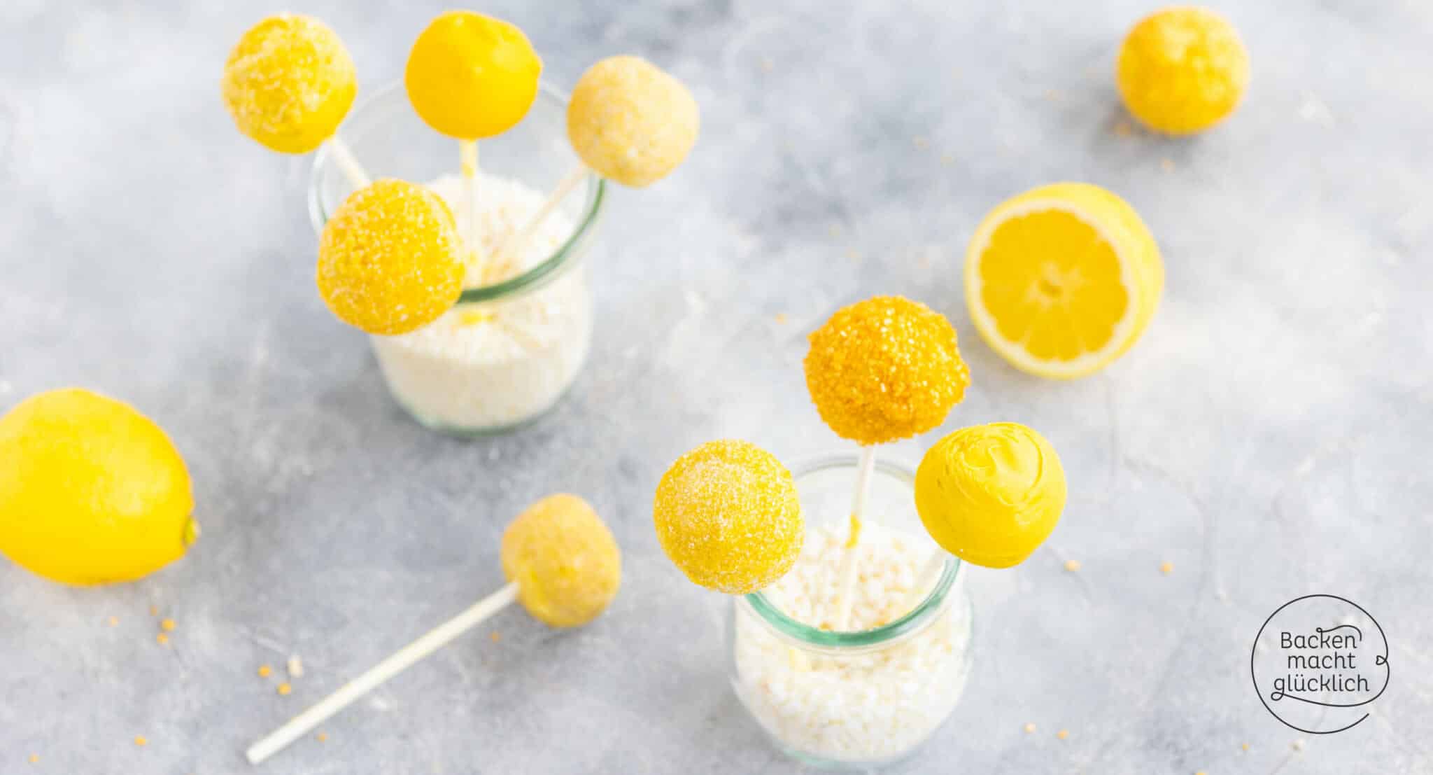 Zitronen Cake Pops