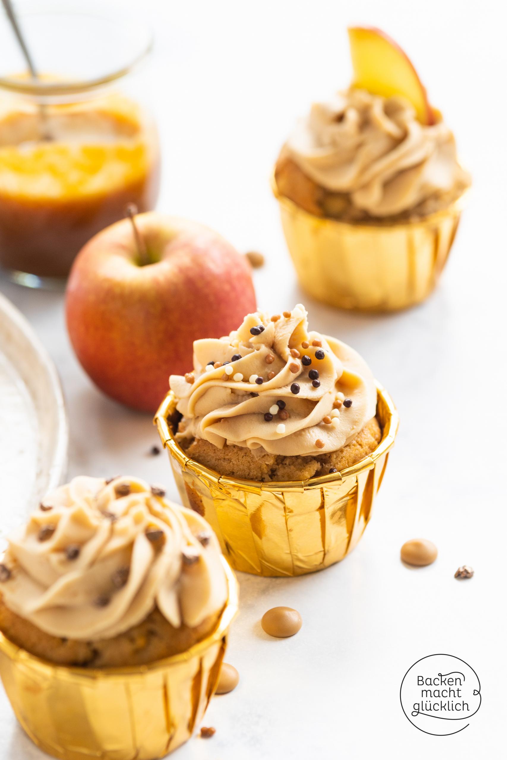 Apfelcupcakes mit Karamell