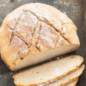 einfaches Roggenmischbrot Sauerteig