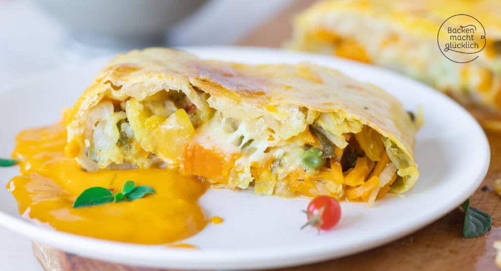 Herzhafter Strudel vegetarisch