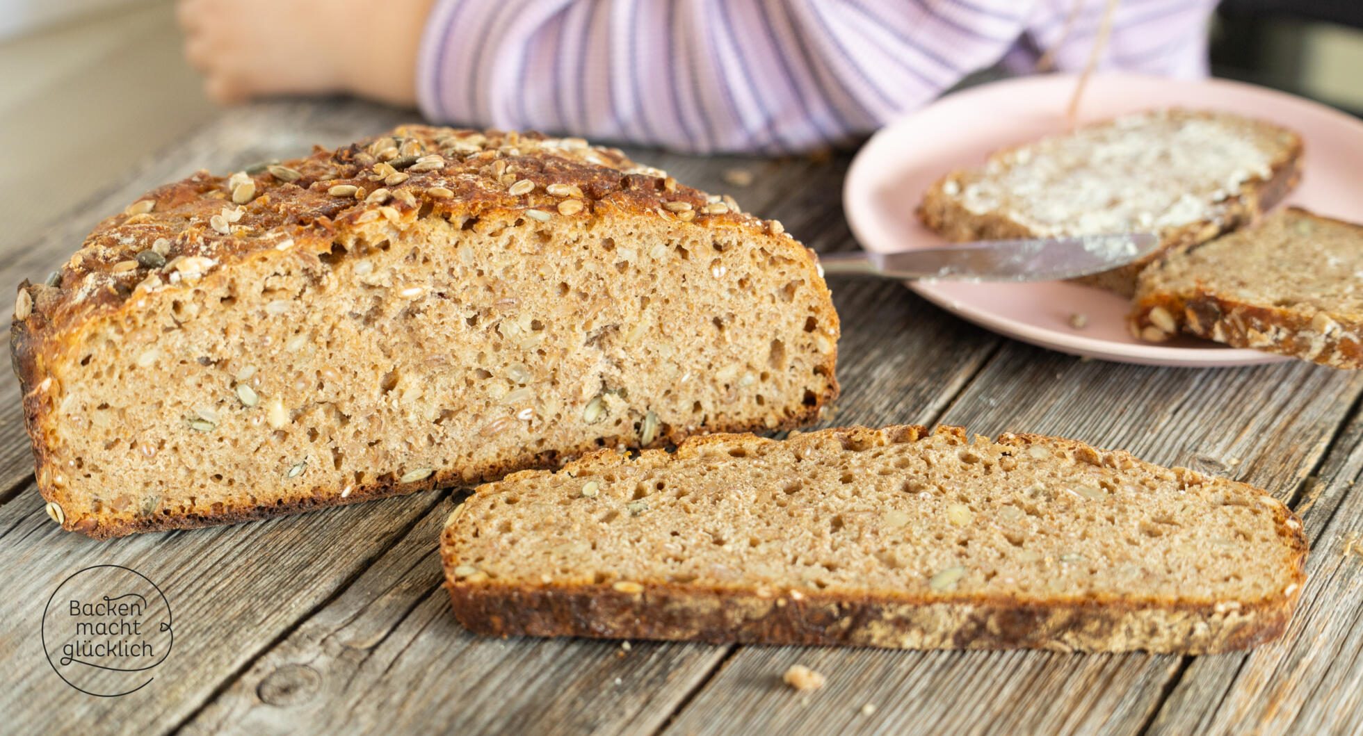 Saftiges Körnerbrot mit Sauerteig