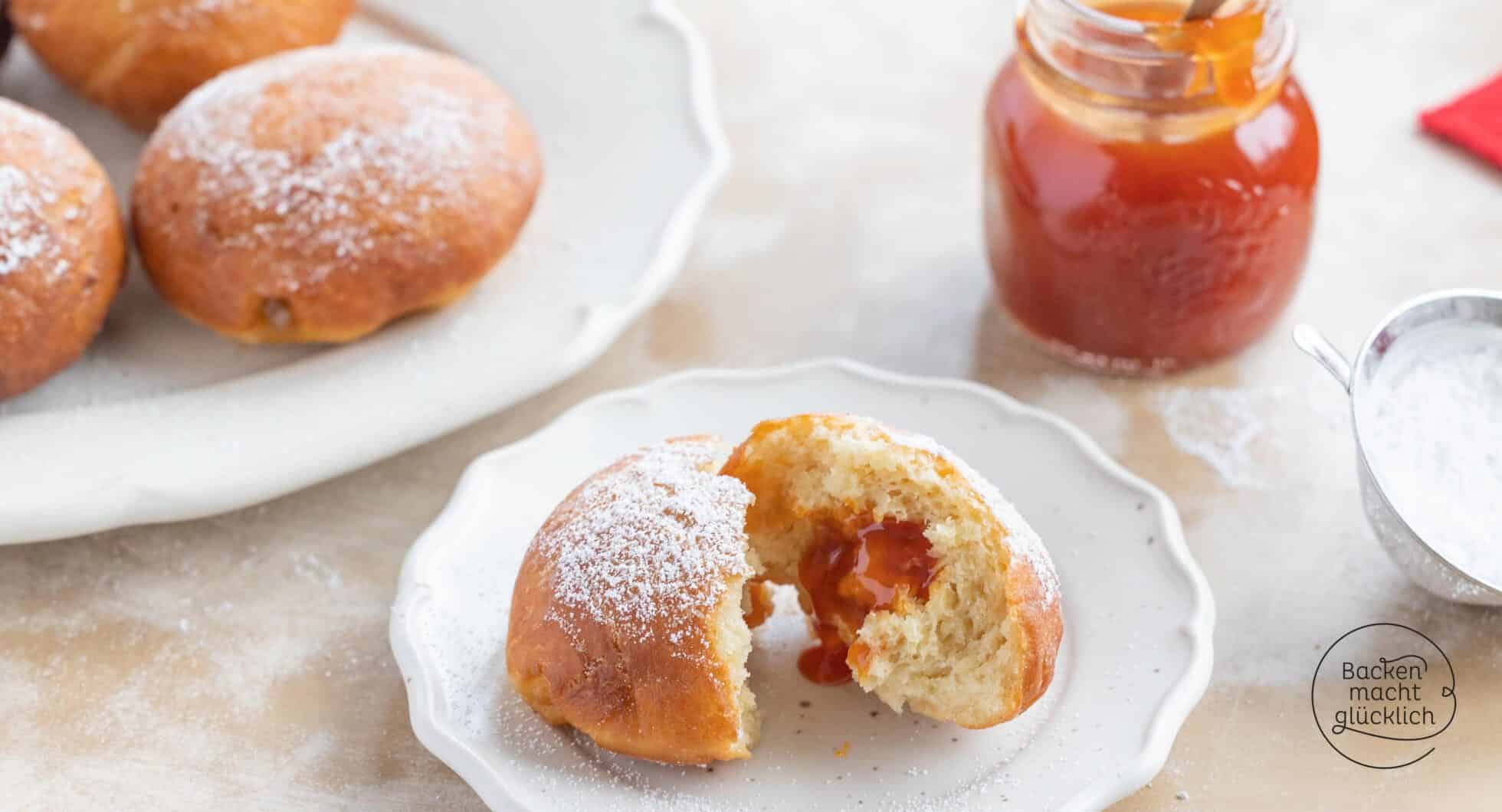 Vegane Krapfen (Berliner) | Backen macht glücklich