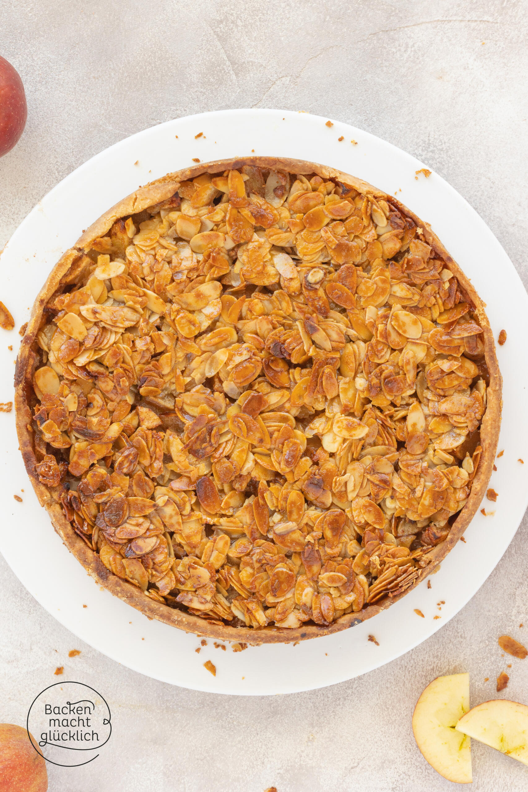 Apfel-Mandelblättchen Kuchen