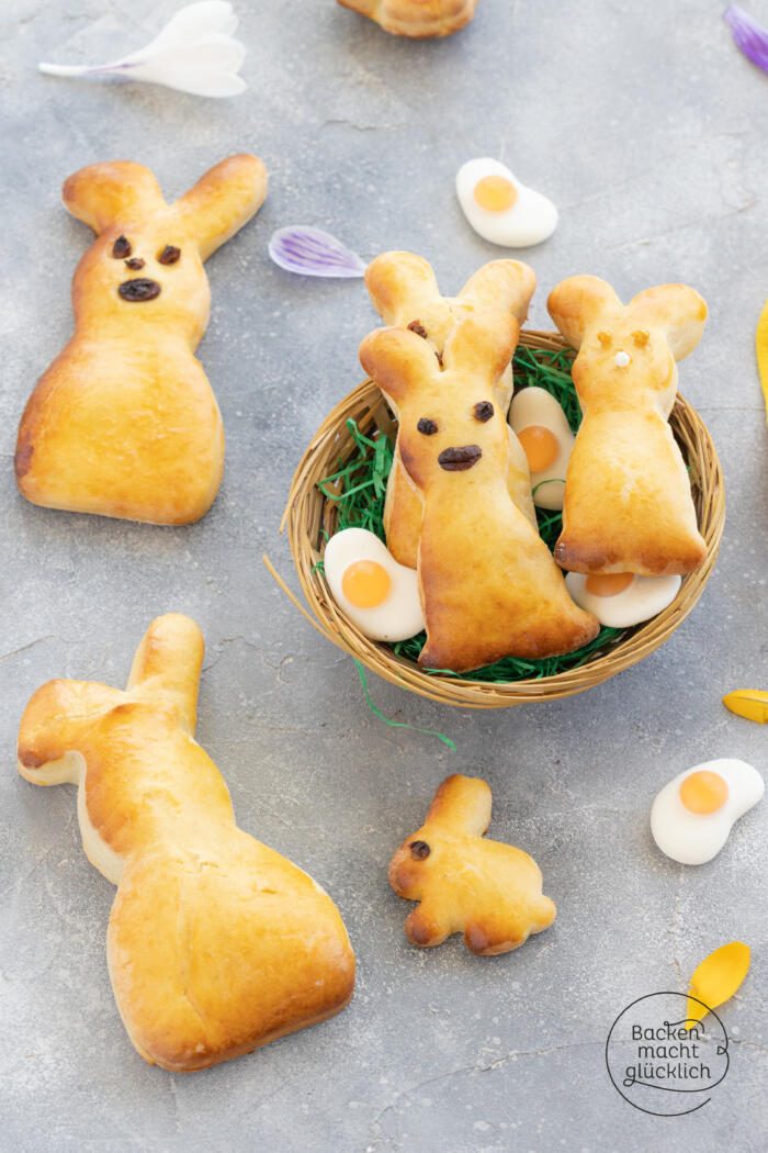 Osterhasen aus Hefeteig | Backen macht glücklich