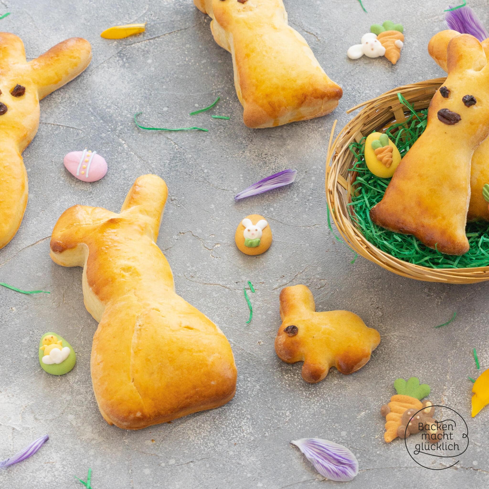 Osterhasen aus Hefeteig | Backen macht glücklich