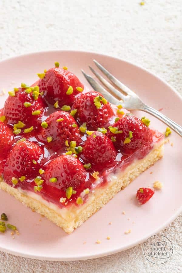 Einfacher Erdbeerkuchen