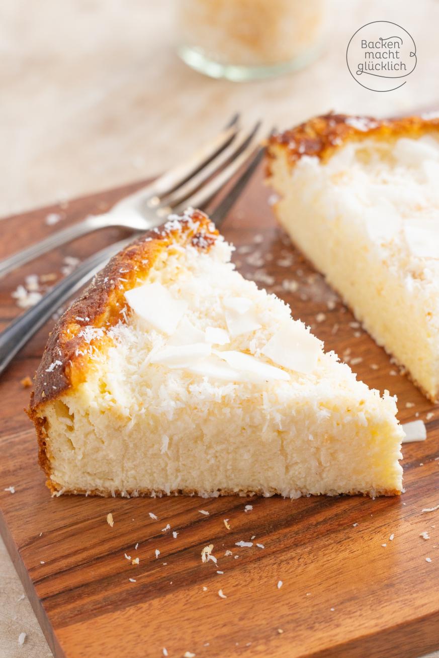 Kokos-Käsekuchen ohne Boden | Backen macht glücklich