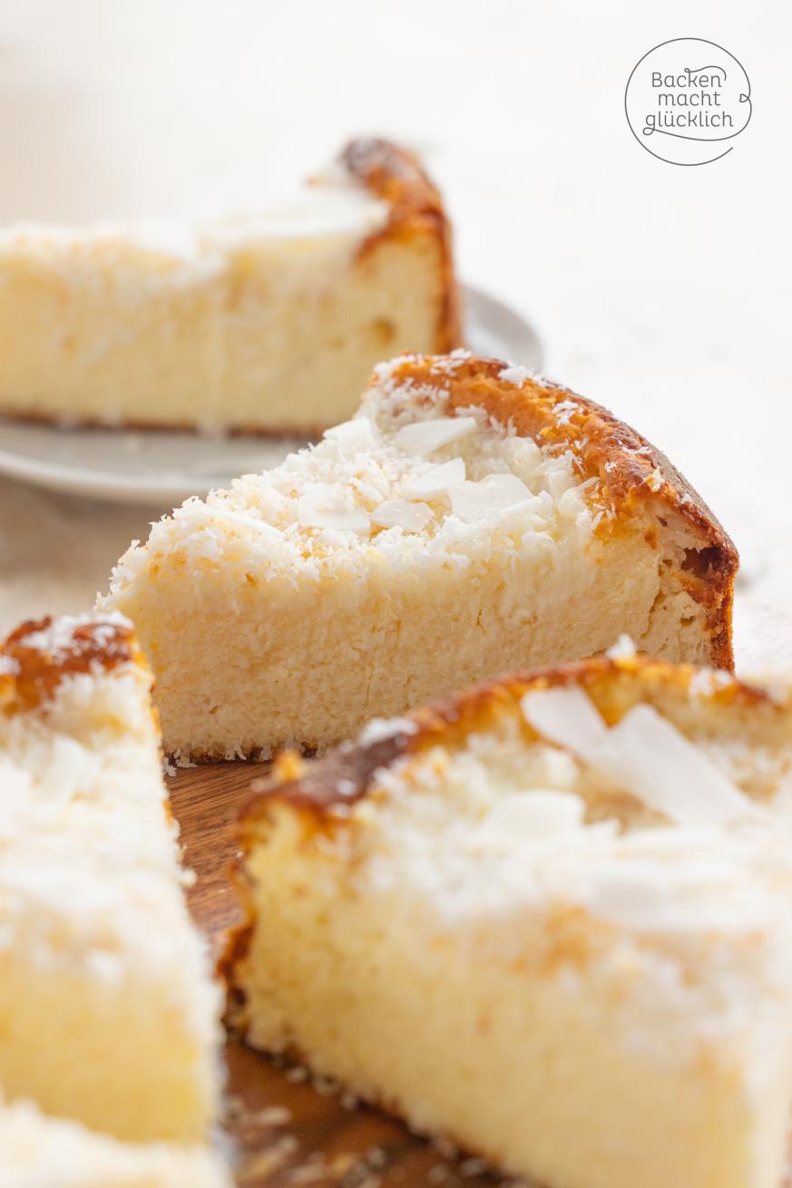 Kokos-Käsekuchen ohne Boden | Backen macht glücklich Kokos-Käsekuchen ohne Boden | Backen macht glücklich