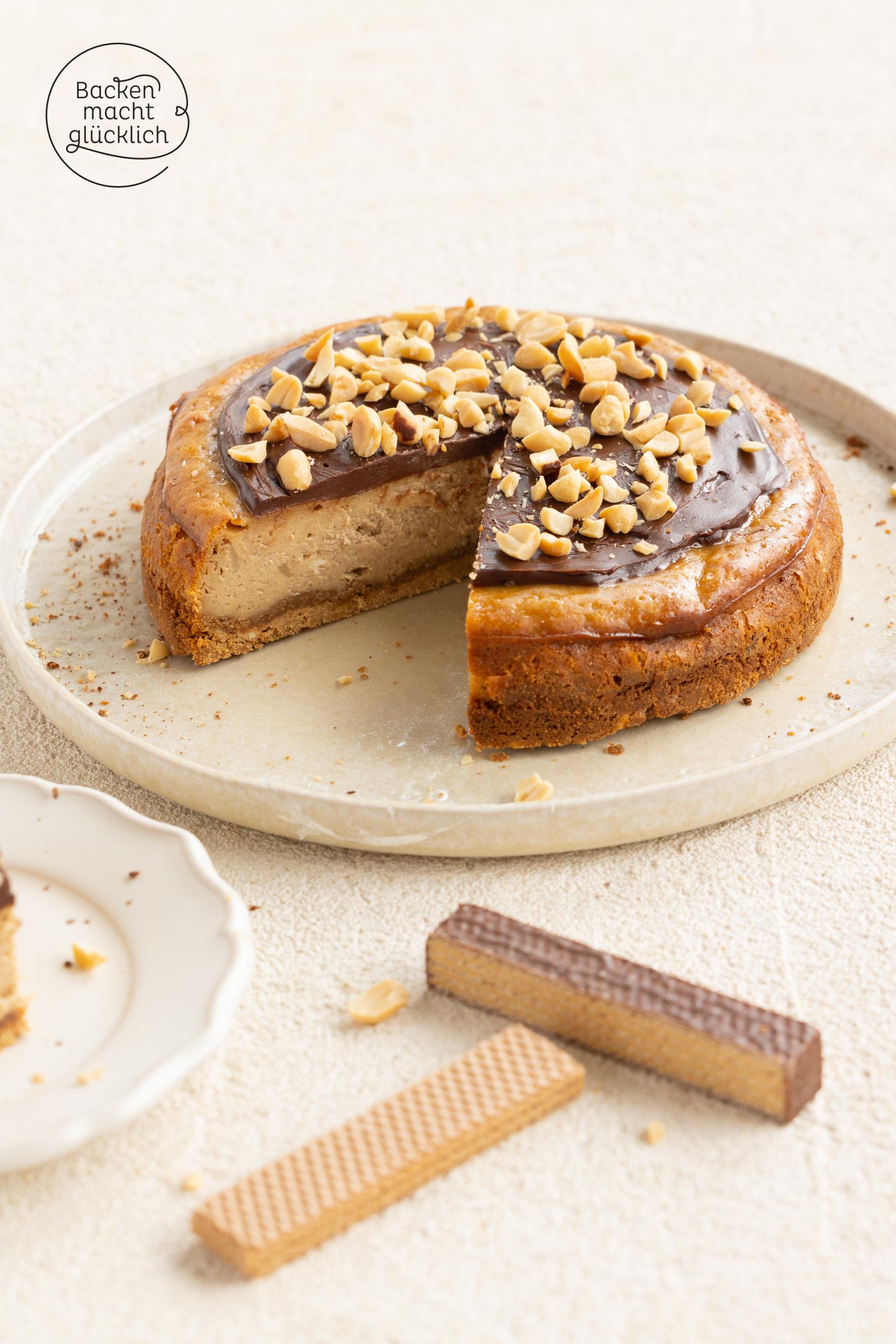 Käsekuchen mit Erdnussbutter