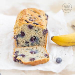 Gesunder Bananen-Blaubeer-Kuchen