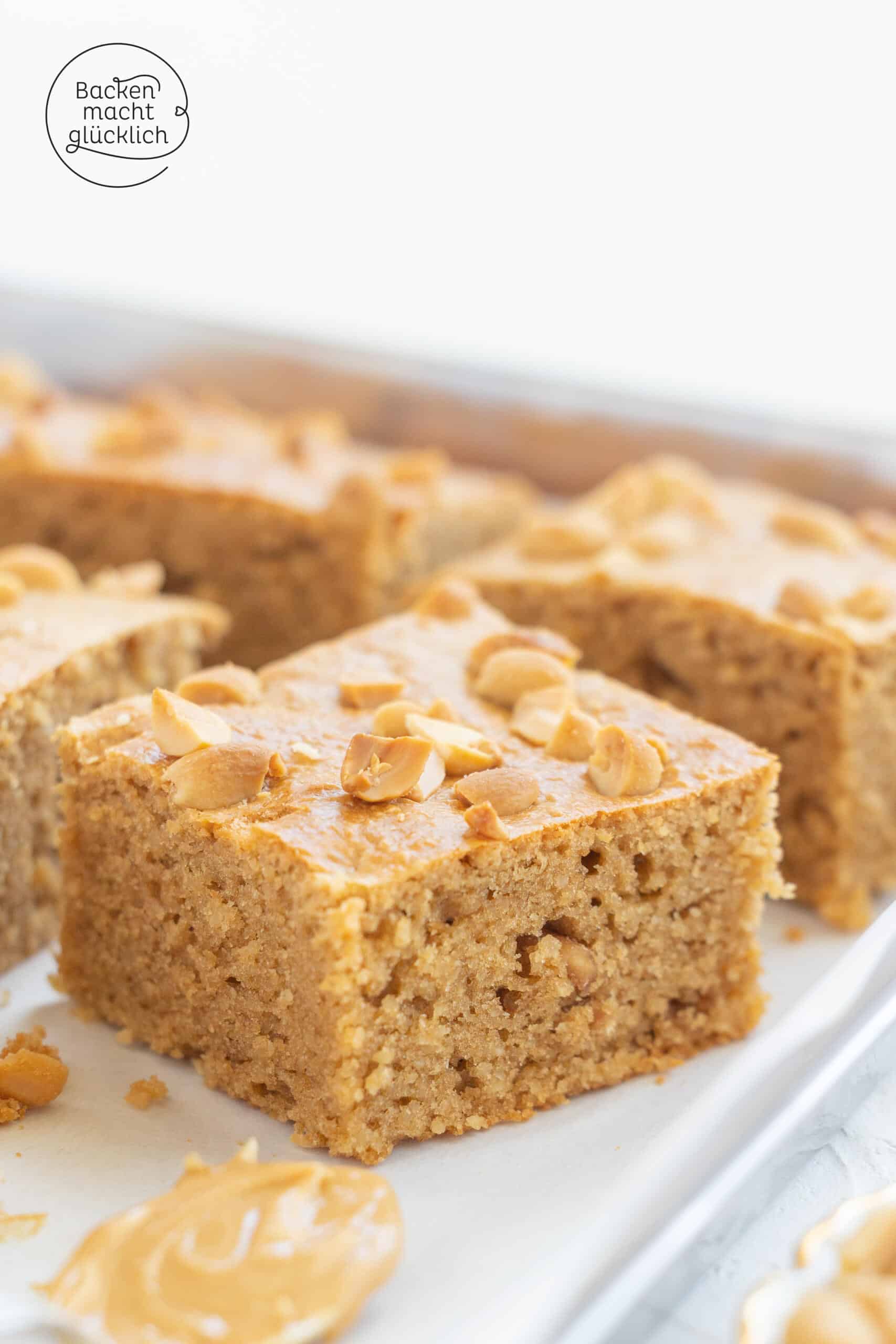gesunder Erdnussbutterkuchen