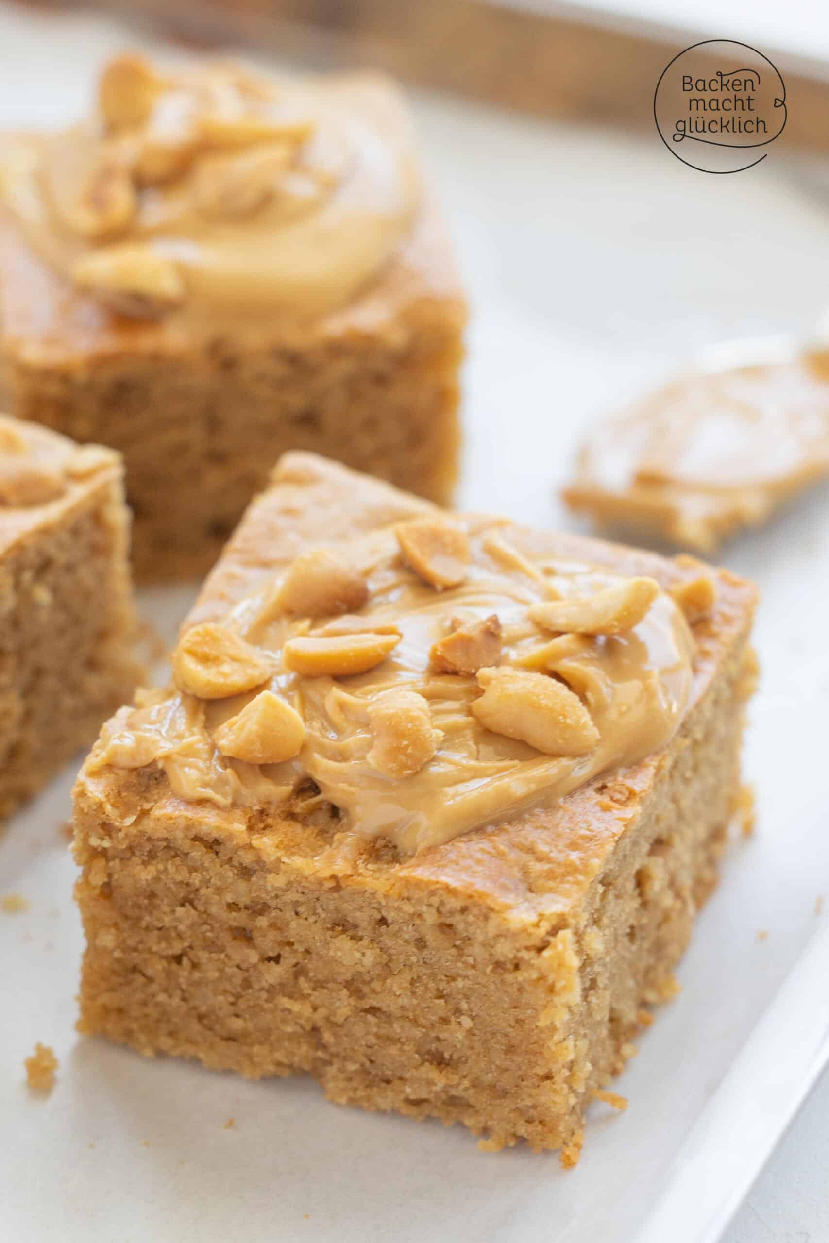 Low Carb Kuchen mit Erdnussbutter