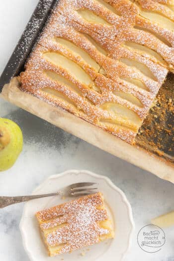 Birnen-Blechkuchen