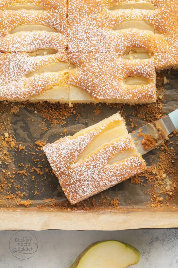 Birnenkuchen vom Blech | Backen macht glücklich