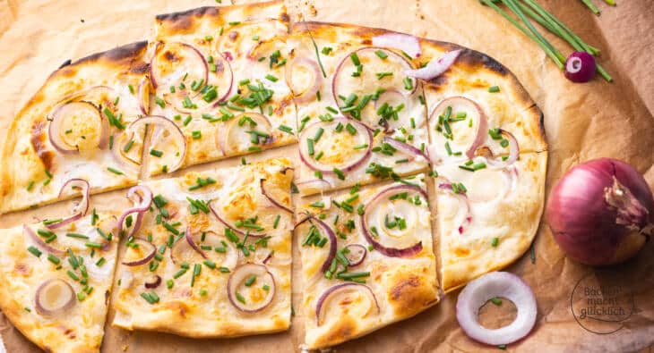 vegetarischer Flammkuchen