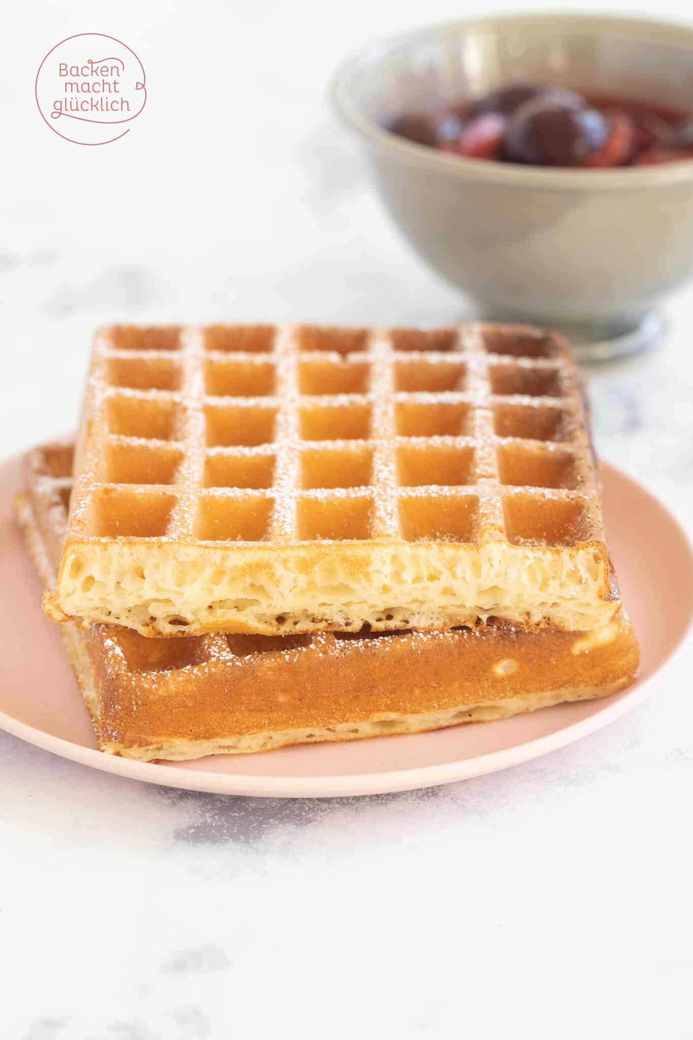 einfache belgische Waffeln