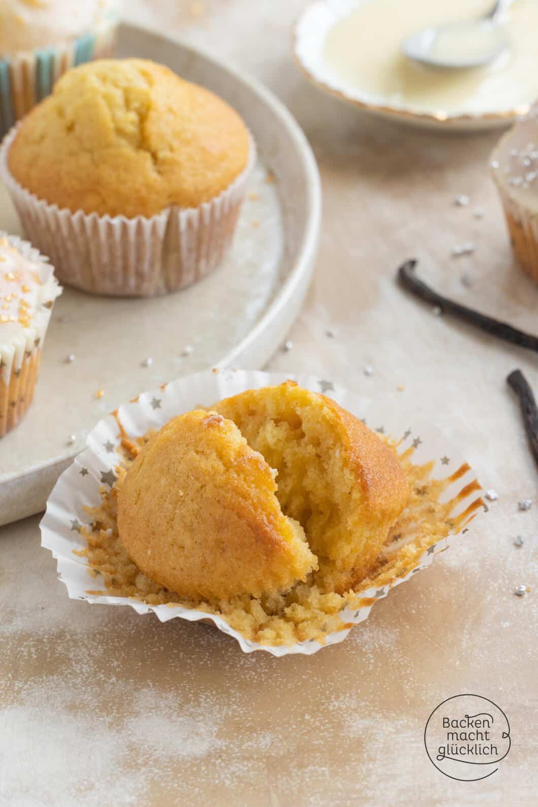 Vanille-Muffins: Das beste Rezept | Backen macht glücklich