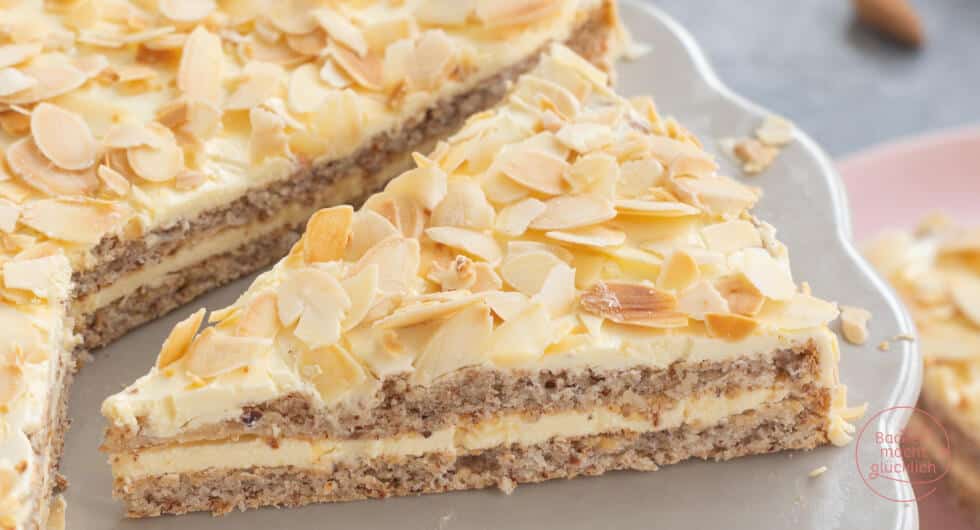 Schwedische Mandeltorte mit Pudding