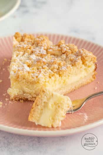 Streuselkuchen mit Pudding