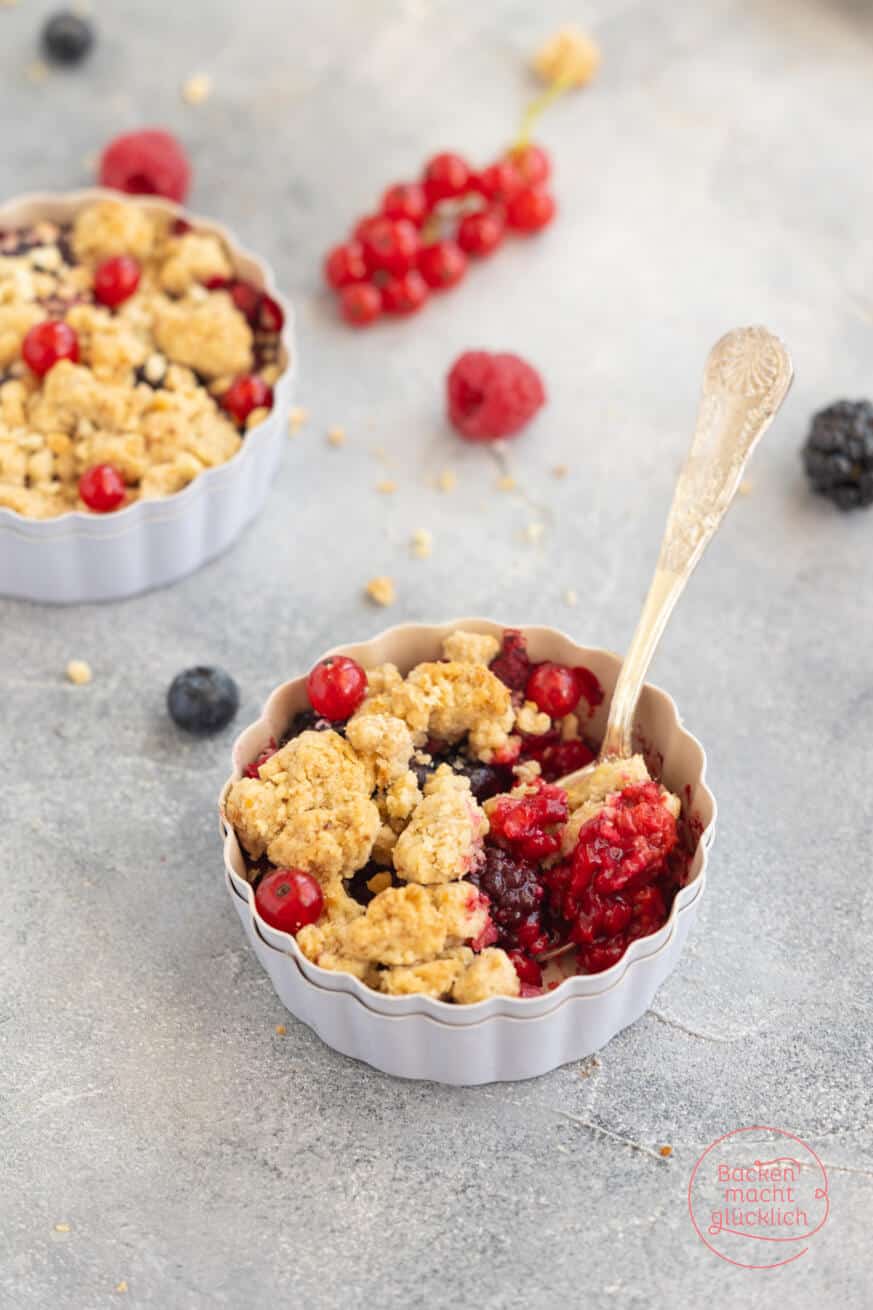 Veganer Beeren-Crumble | Backen macht glücklich