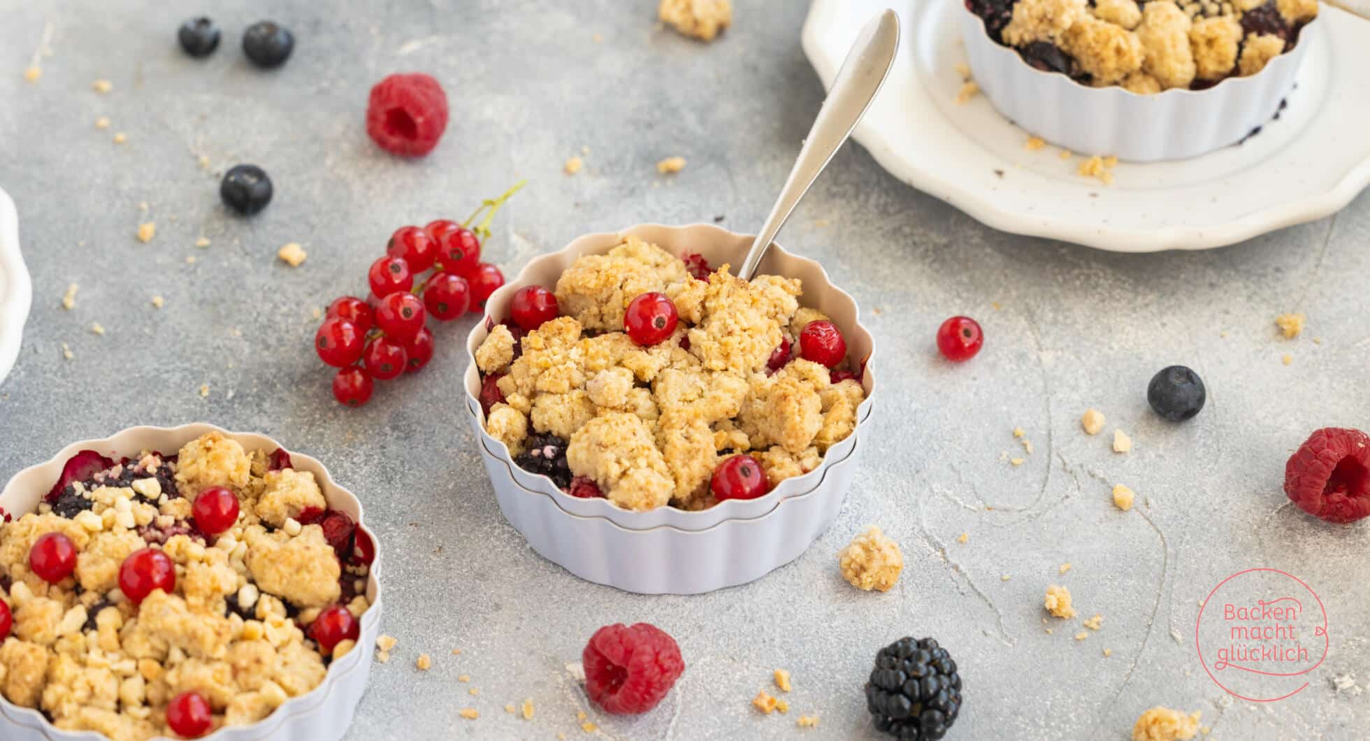 Veganer Beeren-Crumble | Backen macht glücklich
