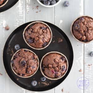 Schoko-Blaubeer-muffins