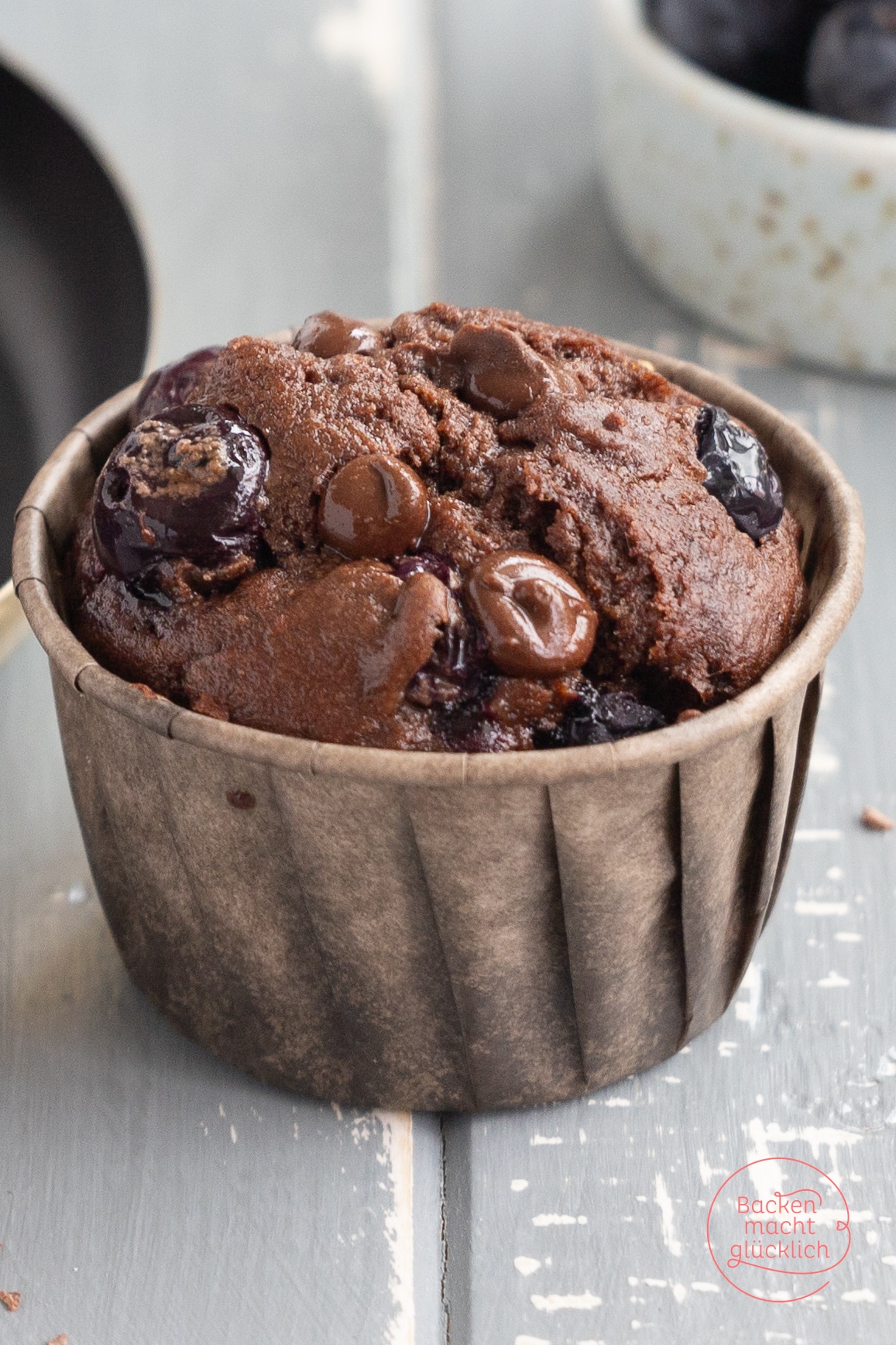 Schoko-Blaubeer-Muffins