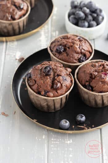 Schokomuffins mit Blaubeeren