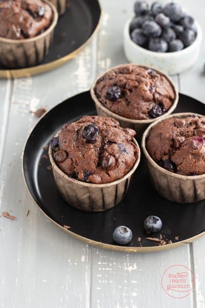 Schokomuffins mit Blaubeeren